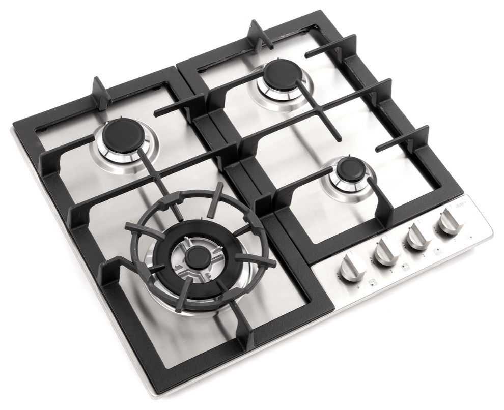 Cosmo 24 quotGas Cooktop with 4 Sealed Triple Ring Burners Easy Clean   Contemporary   Cooktops   by Cosmo  Houzz