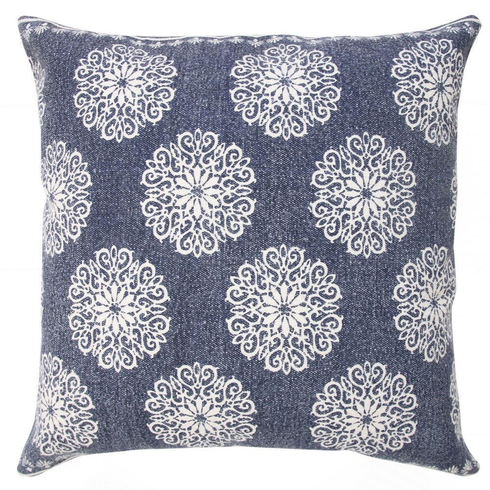 LR Home Traditional Bordered Bohemian Floral Throw Pillow