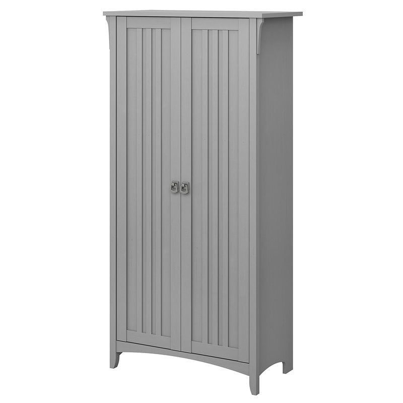 Bowery Hill Furniture Salinas Kitchen Pantry Cabinet with Doors in Cape Cod Gray