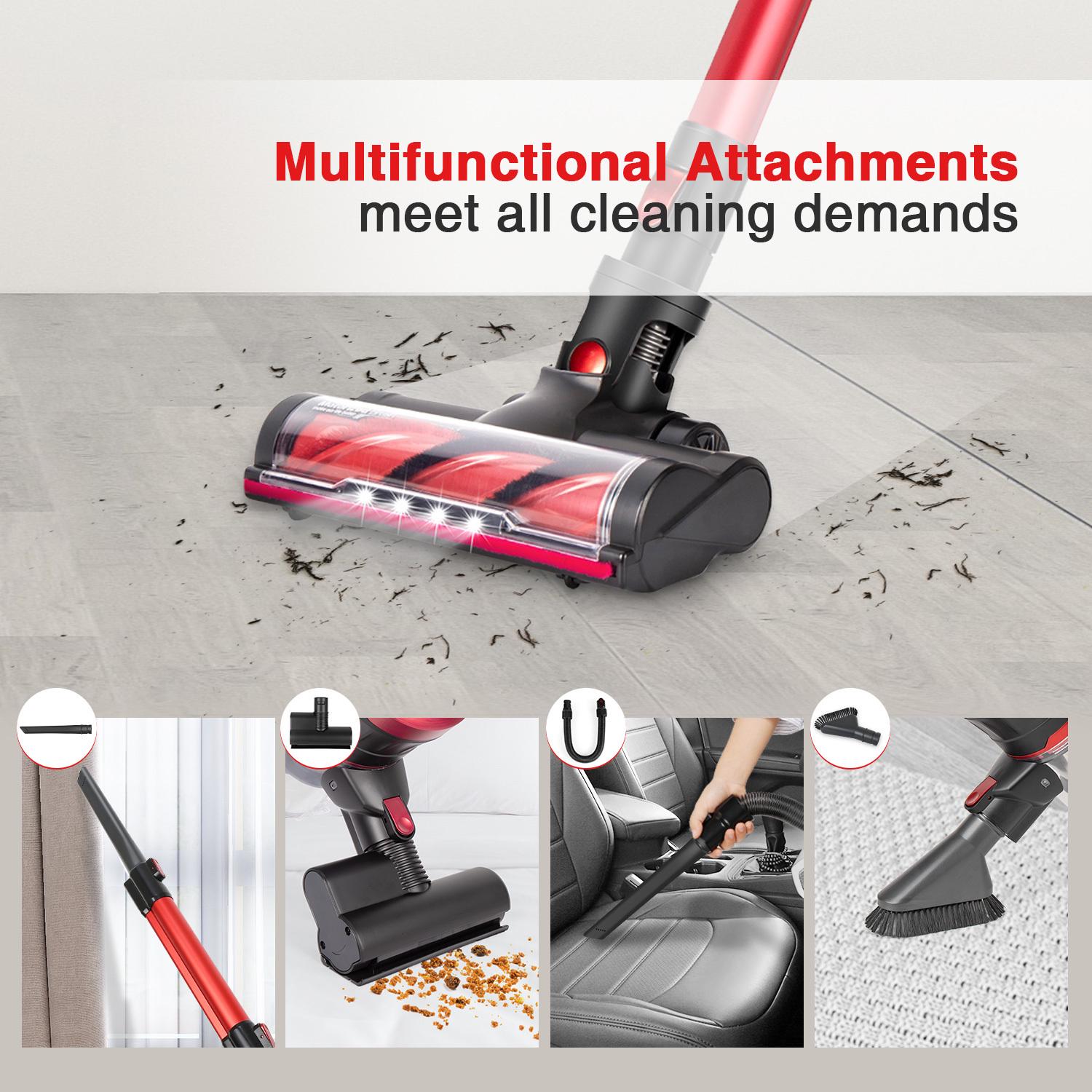 APOSEN Cordless Vacuum 5 in 1 ， 24Kpa Lightweight Stick Vacuum Cleaner For Hard Floor Carpet Pet