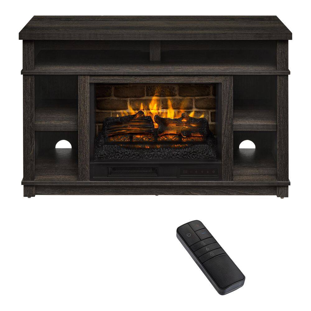 StyleWell Maynard 48 in. Freestanding Electric Fireplace TV Stand in Cappuccino with Ash Grain HDFP48-56E