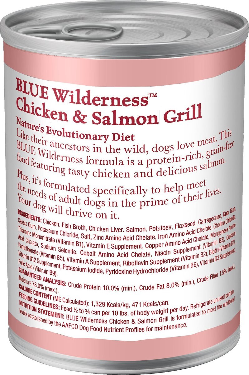 Blue Buffalo Wilderness Salmon and Chicken Grill Grain-Free Canned Dog Food