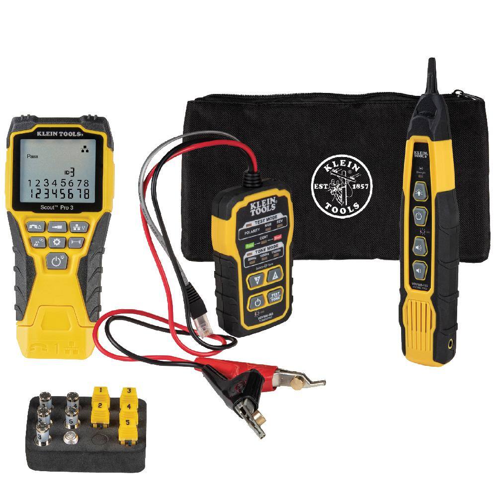 Klein Tools Scout Pro 3 Tester and Tone and Probe PRO Wire Tracing Kit Tool Set M2O07106KIT