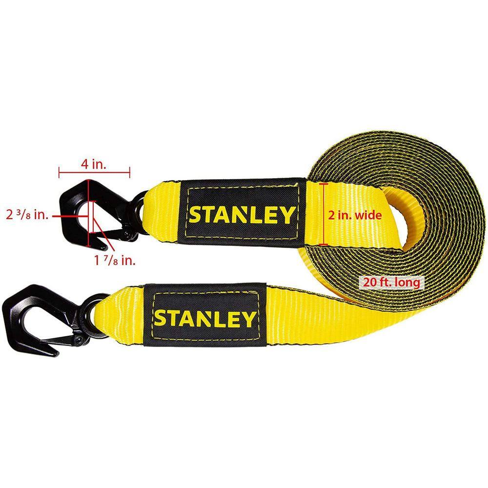 2 in. x 20 ft. Tow Strap with Tri-Hook and 9000 lbs. Break Strength S1051