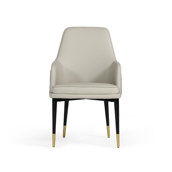 Modrest Duval Modern White and Grey Dining Chair