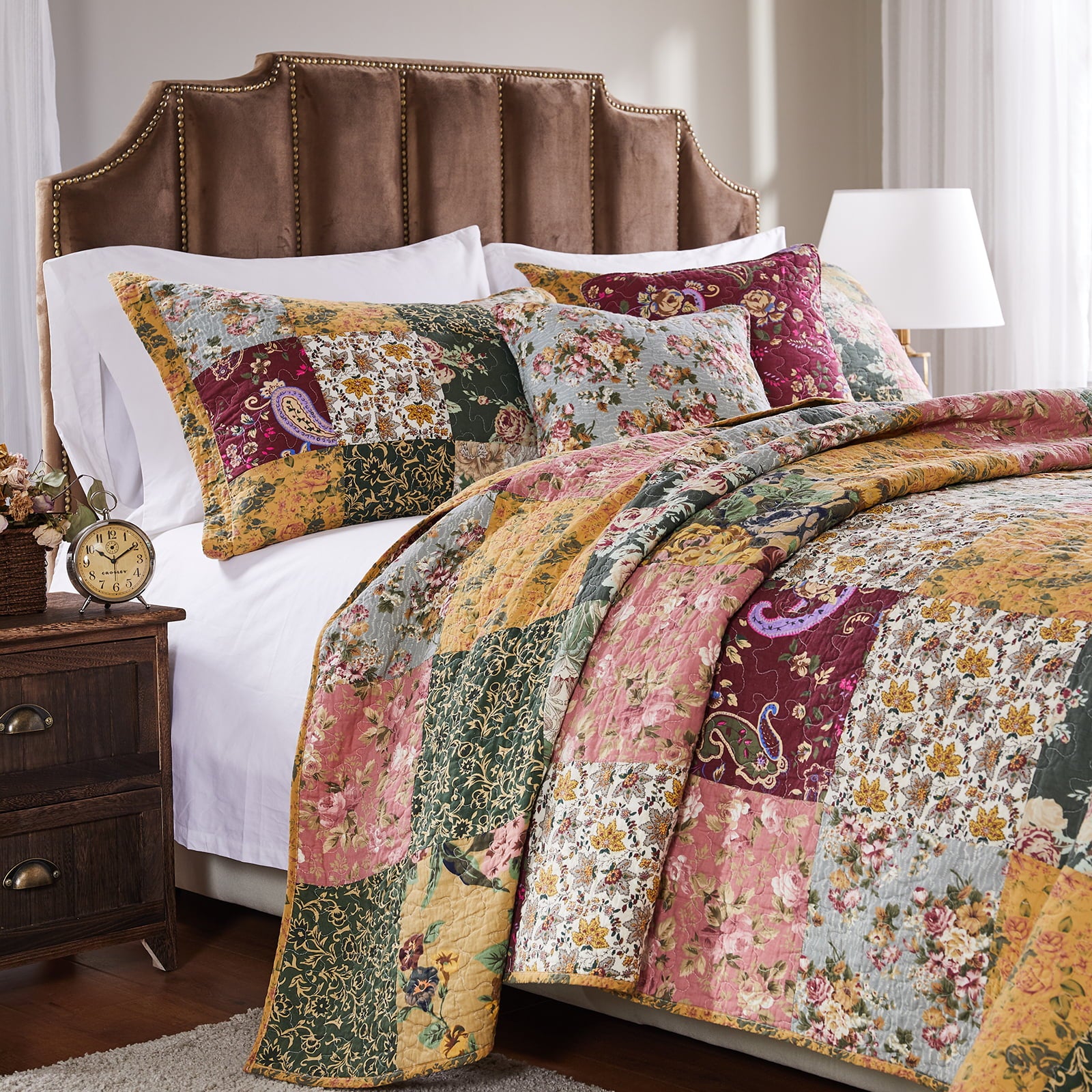 Greenland Home Fashions Antique Chic Quilt Bonus Set with Decorative Pillows