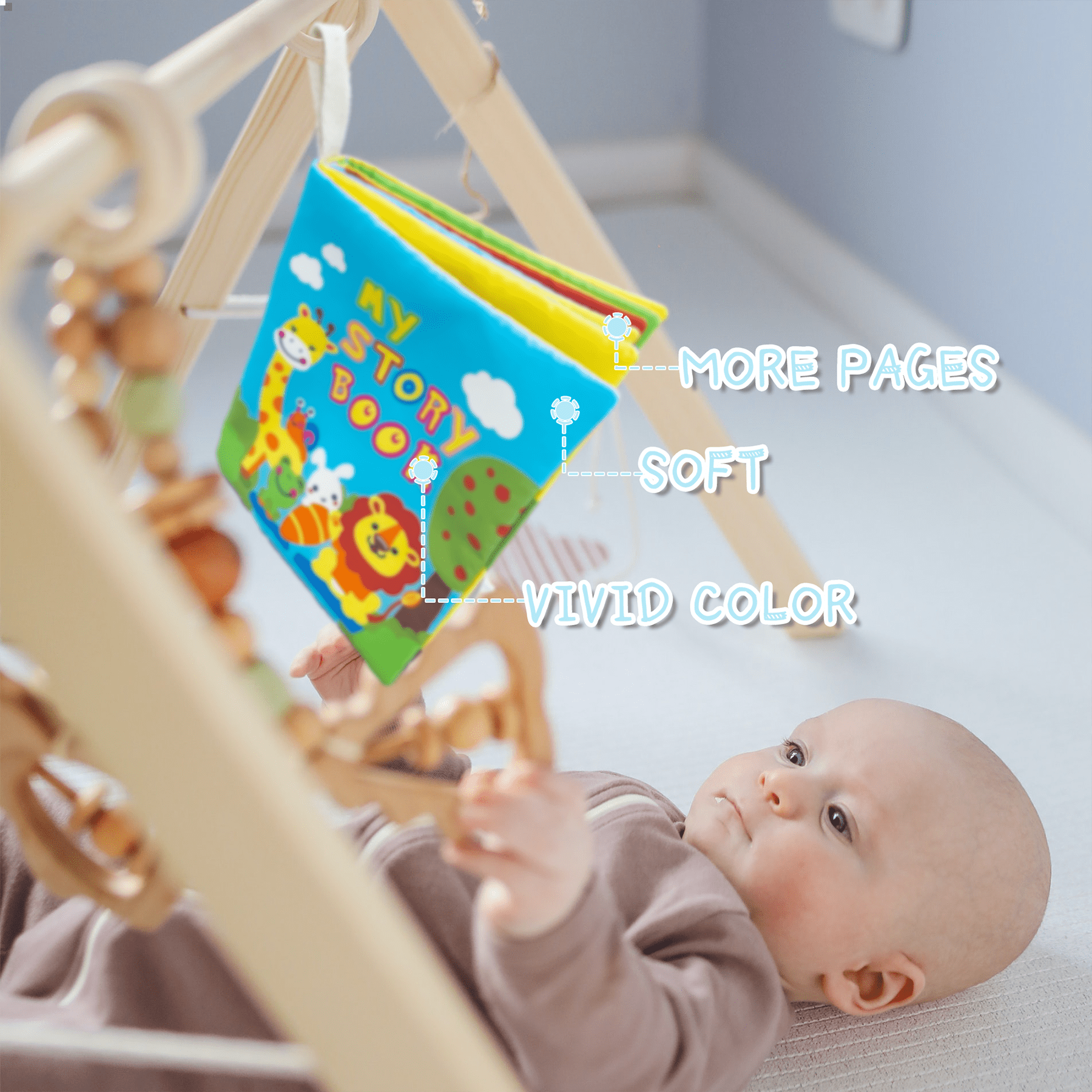 Richgv Baby Cloth Books， Soft Early Education Toys for Babies， Baby Books for Newborn Babys