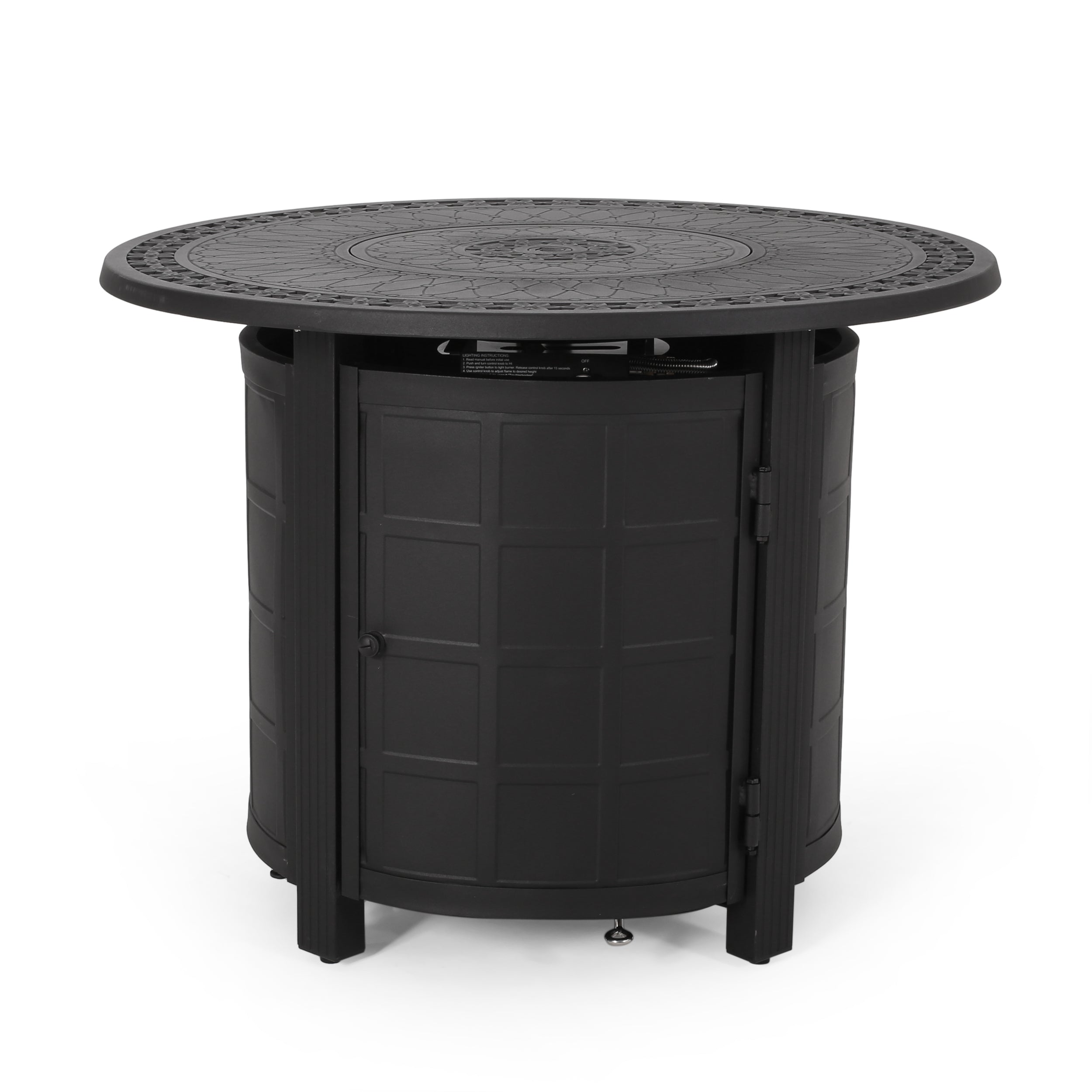 Aldin Round Aluminum Propane Fire Pit Table