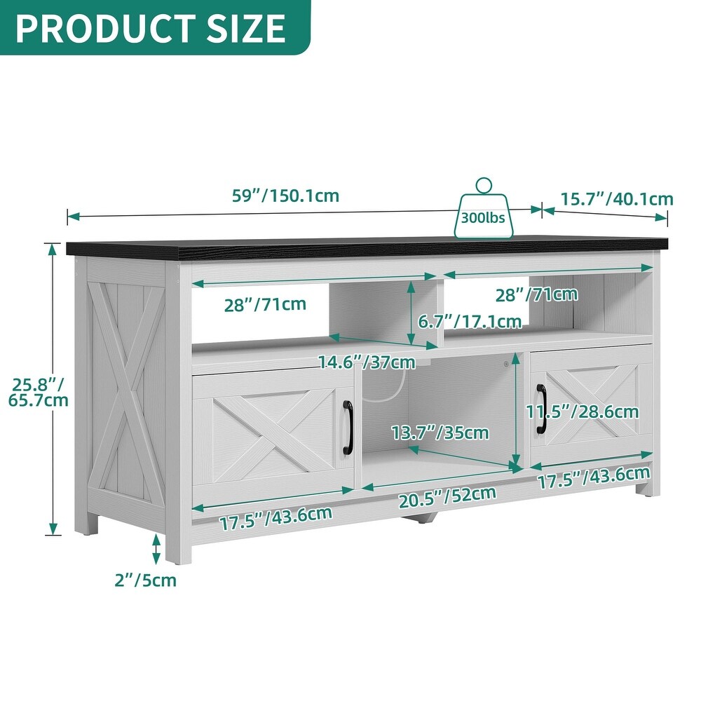 Farmhouse TV Stand for up to 65\