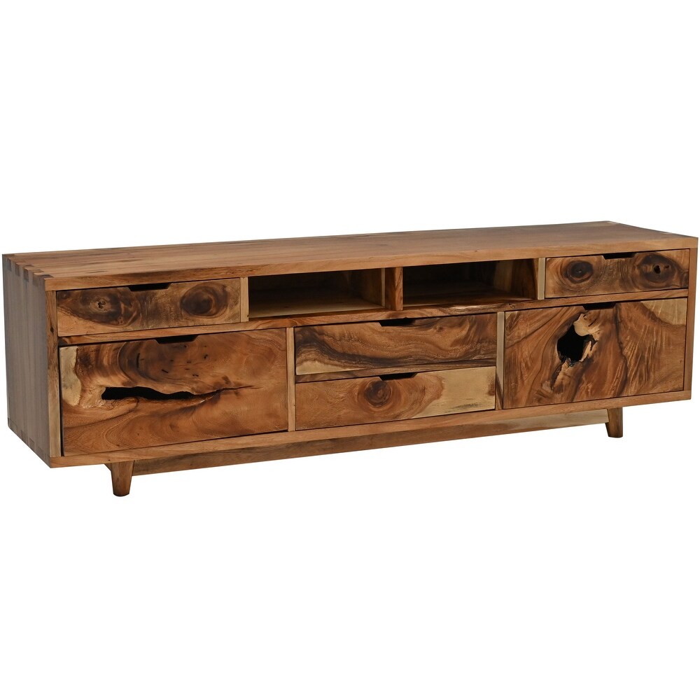 Bolzano Live Edge Suar Dresser/Media Center with 6 drawers