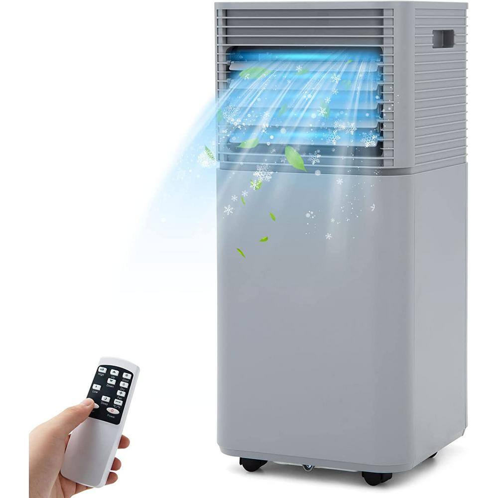 Gymax 3-in-1 Air Conditioner Dehumidifier Portable Air Cooler with Remote Control  Casters Gray GYMHD0090