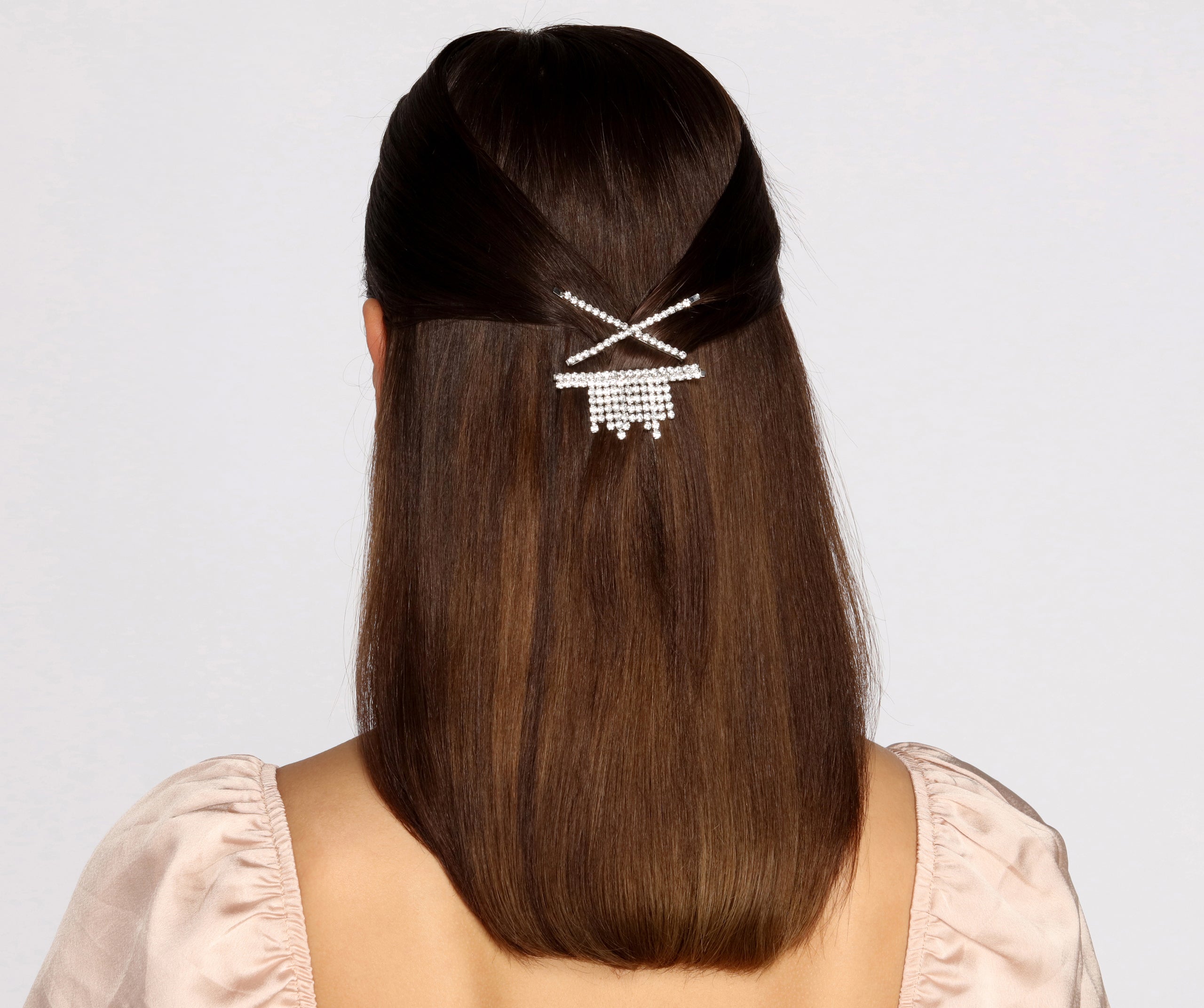 Rhinestone Fringe Bobby Pin 7 Pack