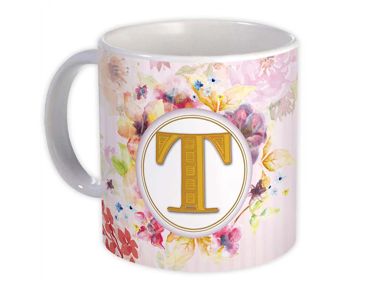 Gift Mug: Monogram Letter T Name