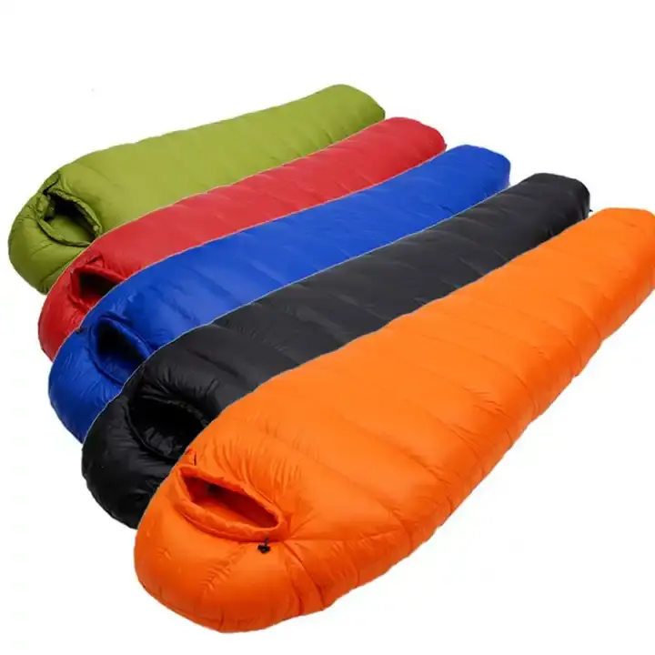 High Quality Outdoor Camping Hiking Waterproof Goose Down Mummy Sleeping Bag For Cold Weather Winter