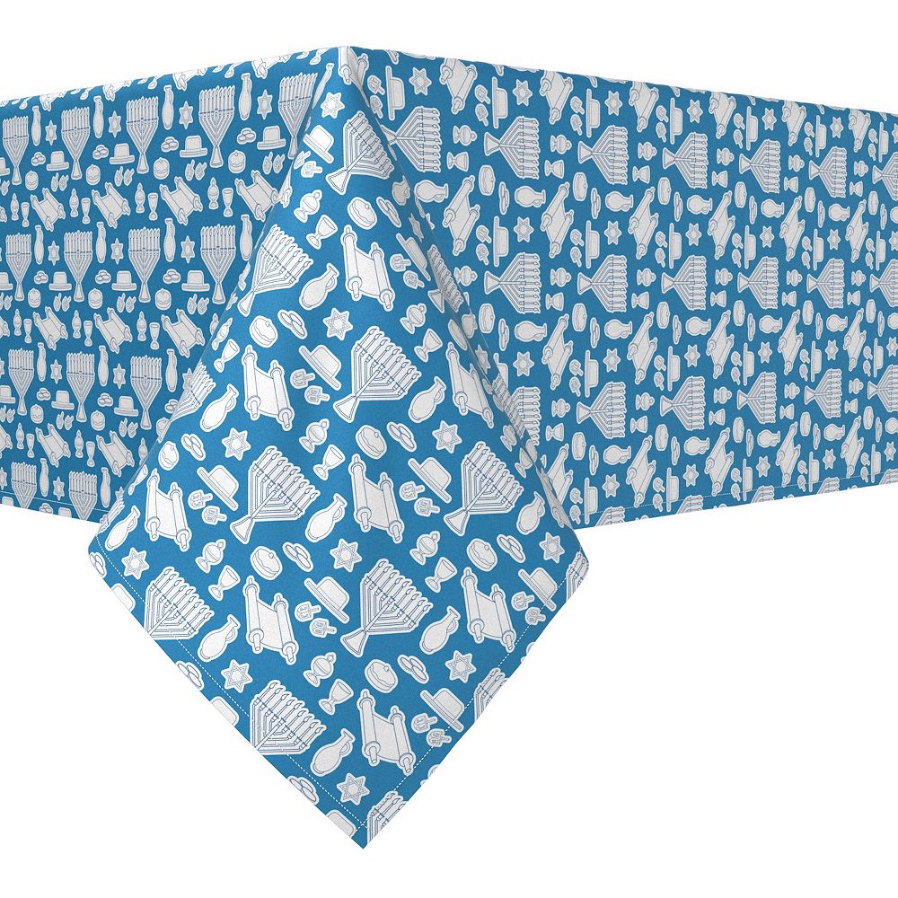 Rectangular Tablecloth， 100% Polyester， 60x104， Kiddush Celebration