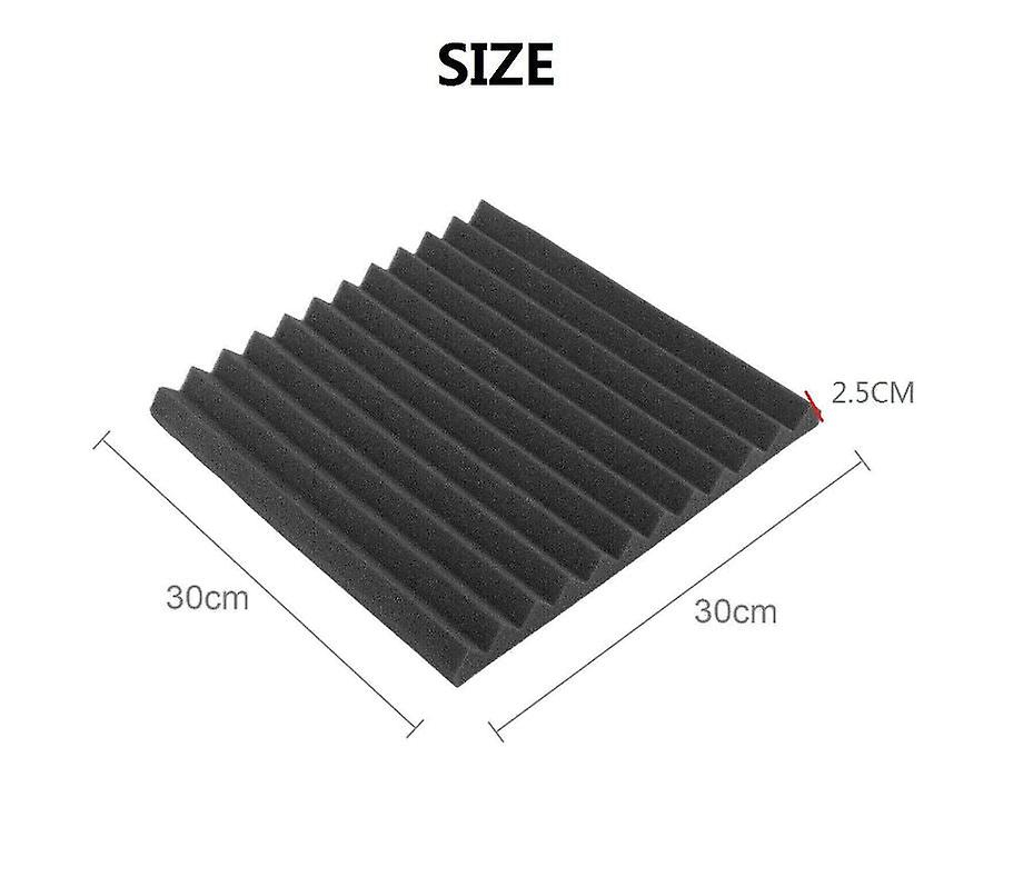 12 Pack |  acoustic soundproof foam sound absorbing panels 30×30×2.5cm