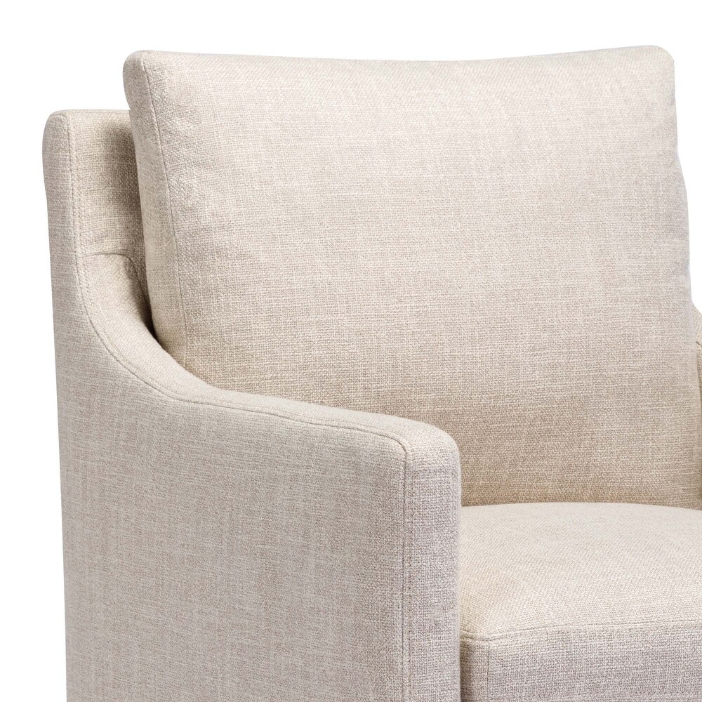 Upholstered Swiveling Linen Accent Sofa Chair