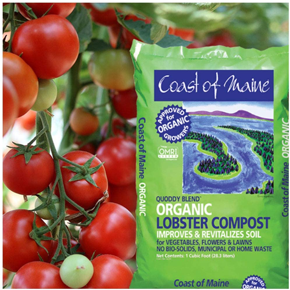 Coast of Maine Q1 Quoddy Blend, Organic Lobster Compost Soil Conditioner, 1 CF (4 Pack)