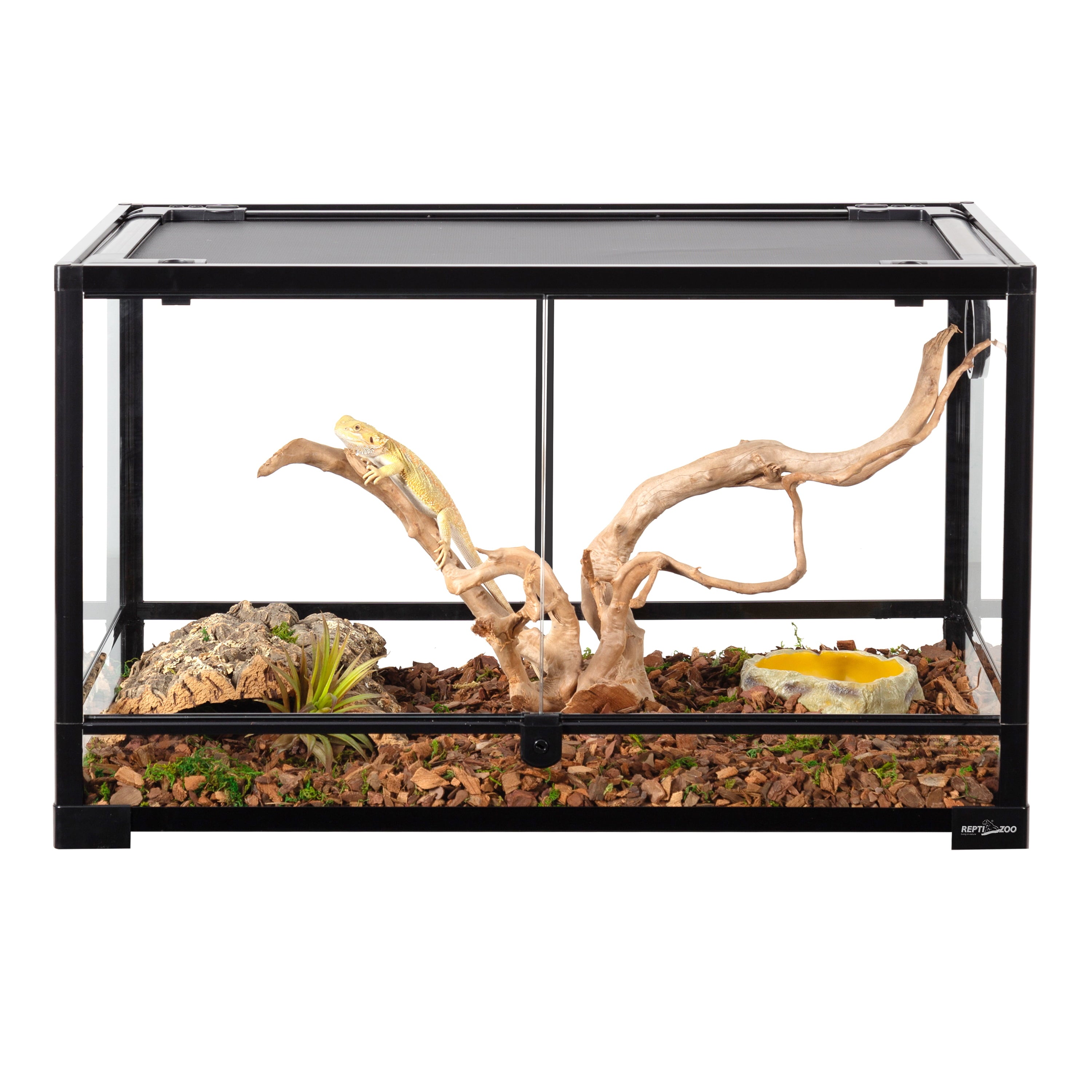 REPTI-ZOO Reptile Knock Down Glass Terrarium with Double Hinge Door 30