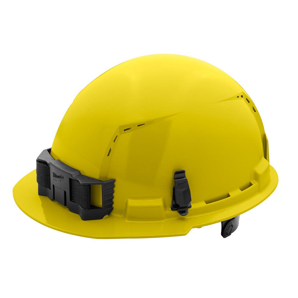 Milwaukee Yellow Front Brim Vented Hard Hat with 6pt Ratcheting Suspension Type 1 Class C 48-73-1222 from Milwaukee