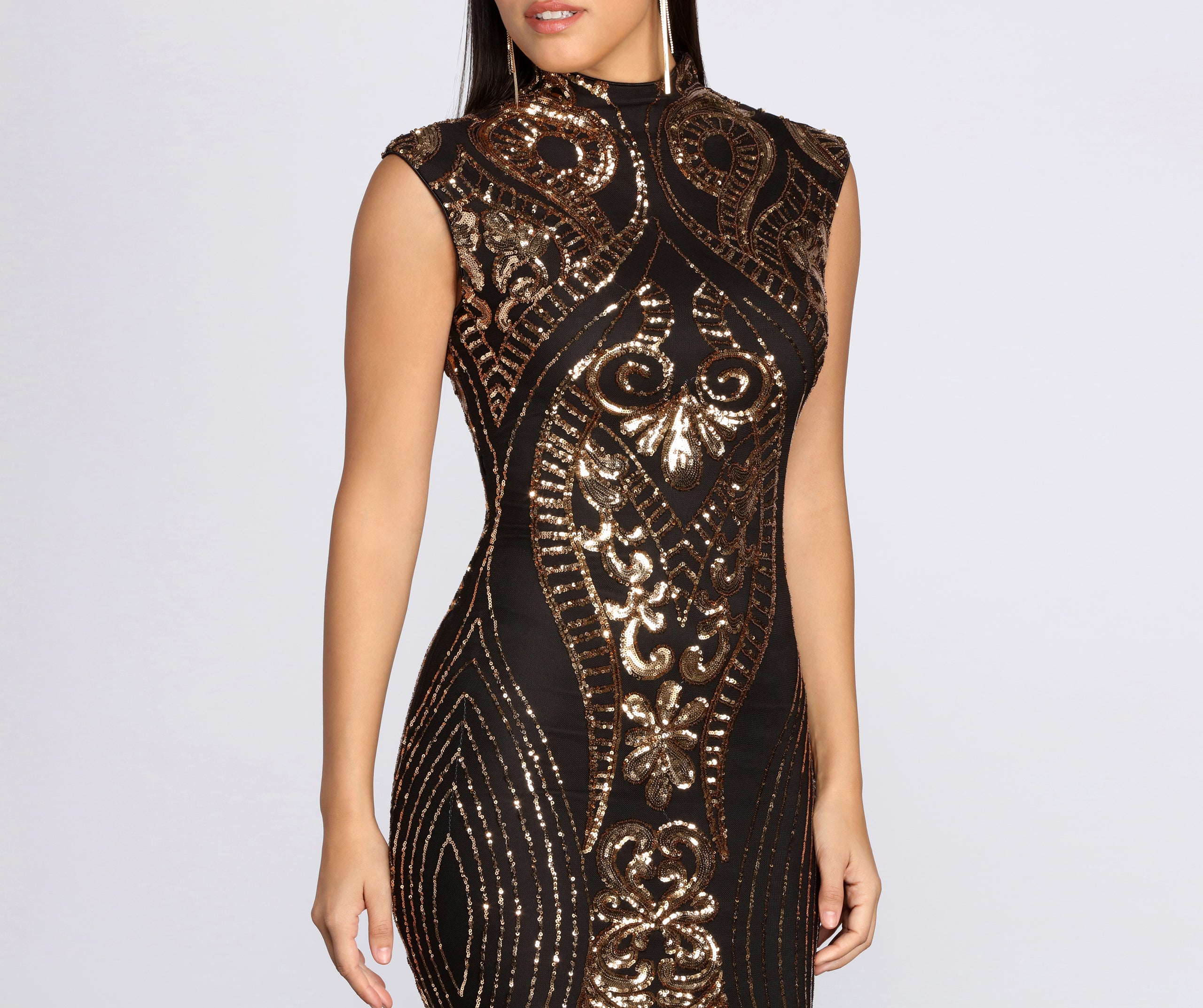 Sequin Diva Midi Dress