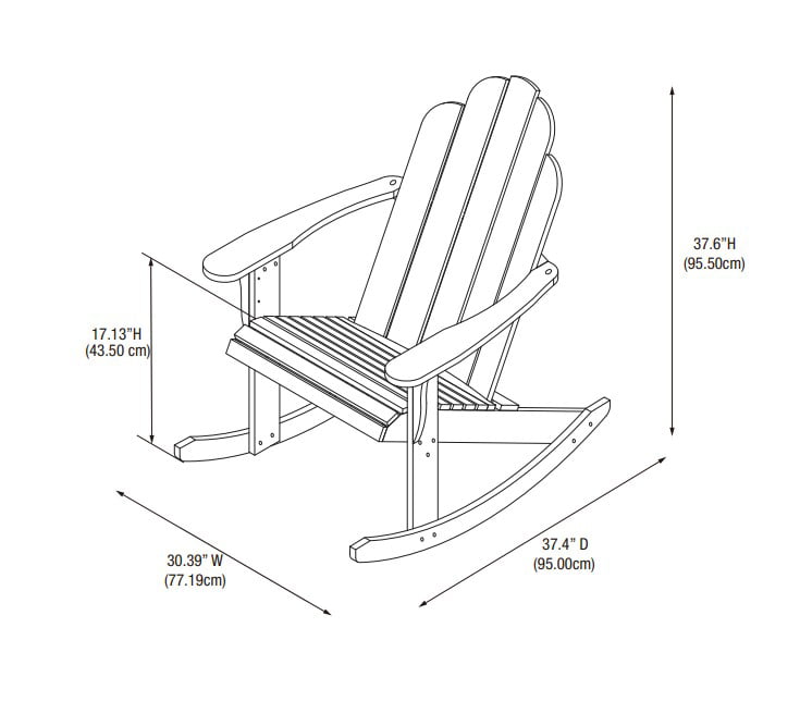 Acorn Adirondack Rocker