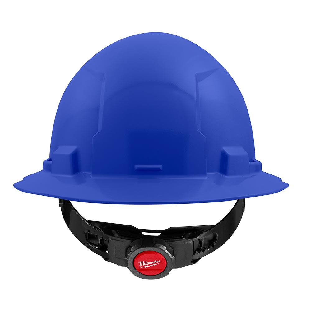 Milwaukee Blue Full Brim Hard Hat with 4pt Ratcheting Suspension Type 1 Class E