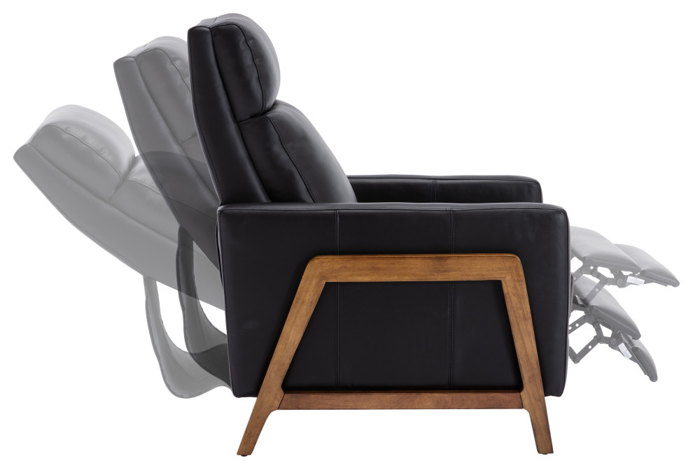 Reed Leather Push Back Recliner   Midcentury   Recliner Chairs   by Comfort Pointe  Houzz