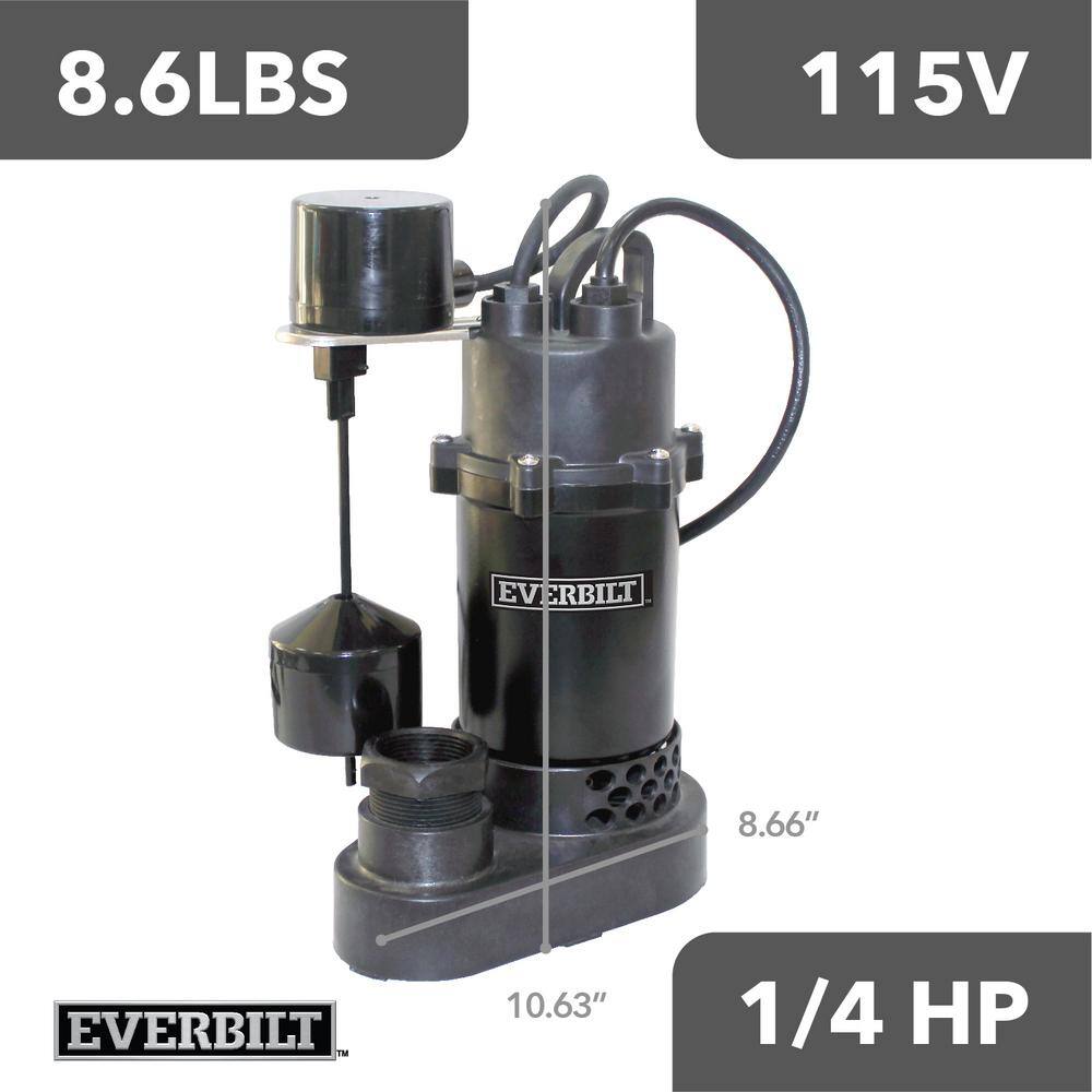 Everbilt 14 HP Aluminum Sump Pump Vertical Switch HDSP25V