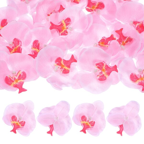 20Pcs Silk Faux Artificial Orchid Flower Heads Petals Decor