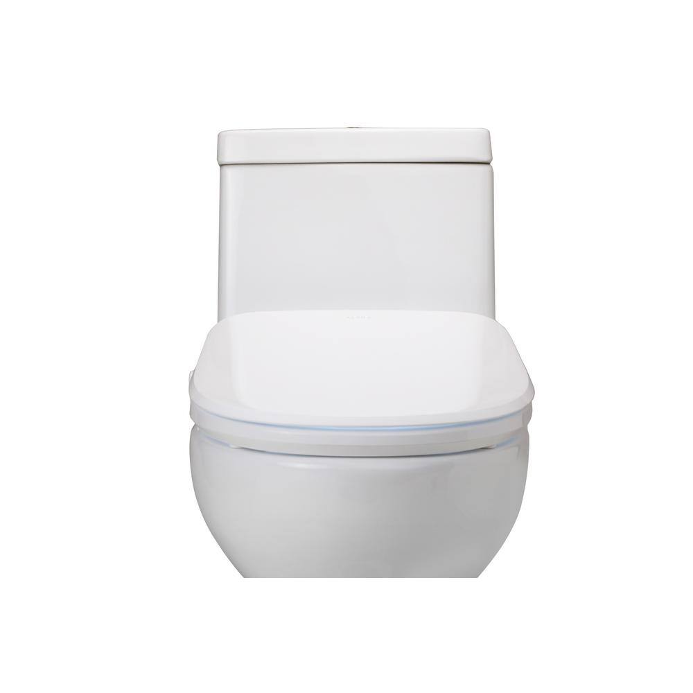 Alpha Bidet UX Pearl Electric Bidet Seat for Elongated Toilets in. White UX-EW