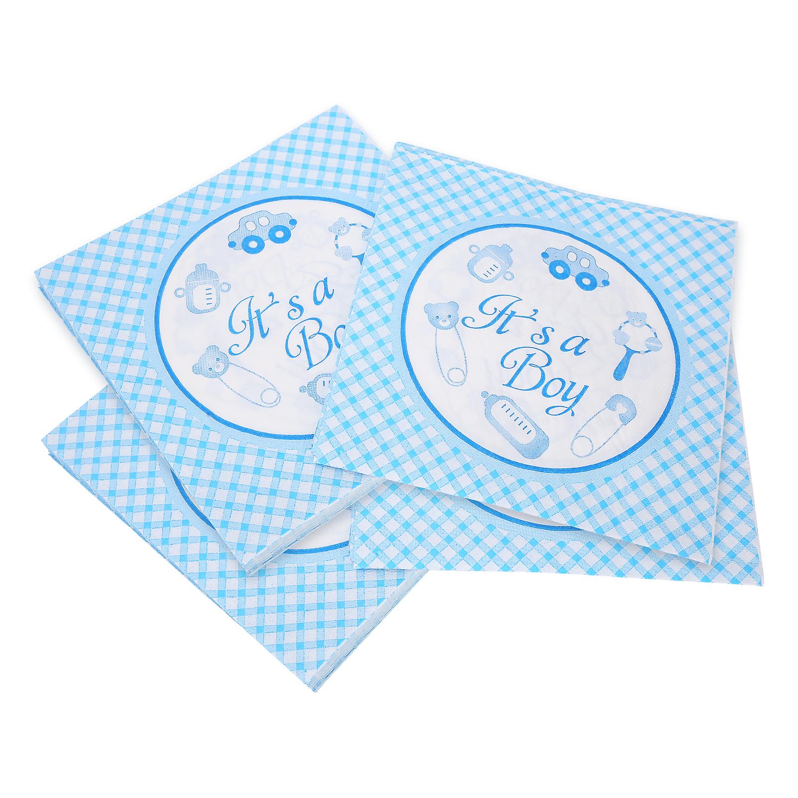 Luncheon Napkins Boy Christening Baptism Paper For Luncheon Decoration Celebrationit's A Boy