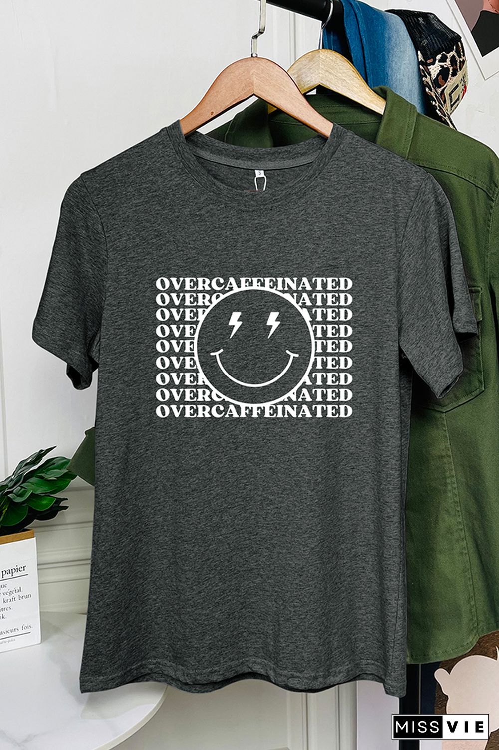 Over Caffeinated Graphic T-Shirt Wholesale