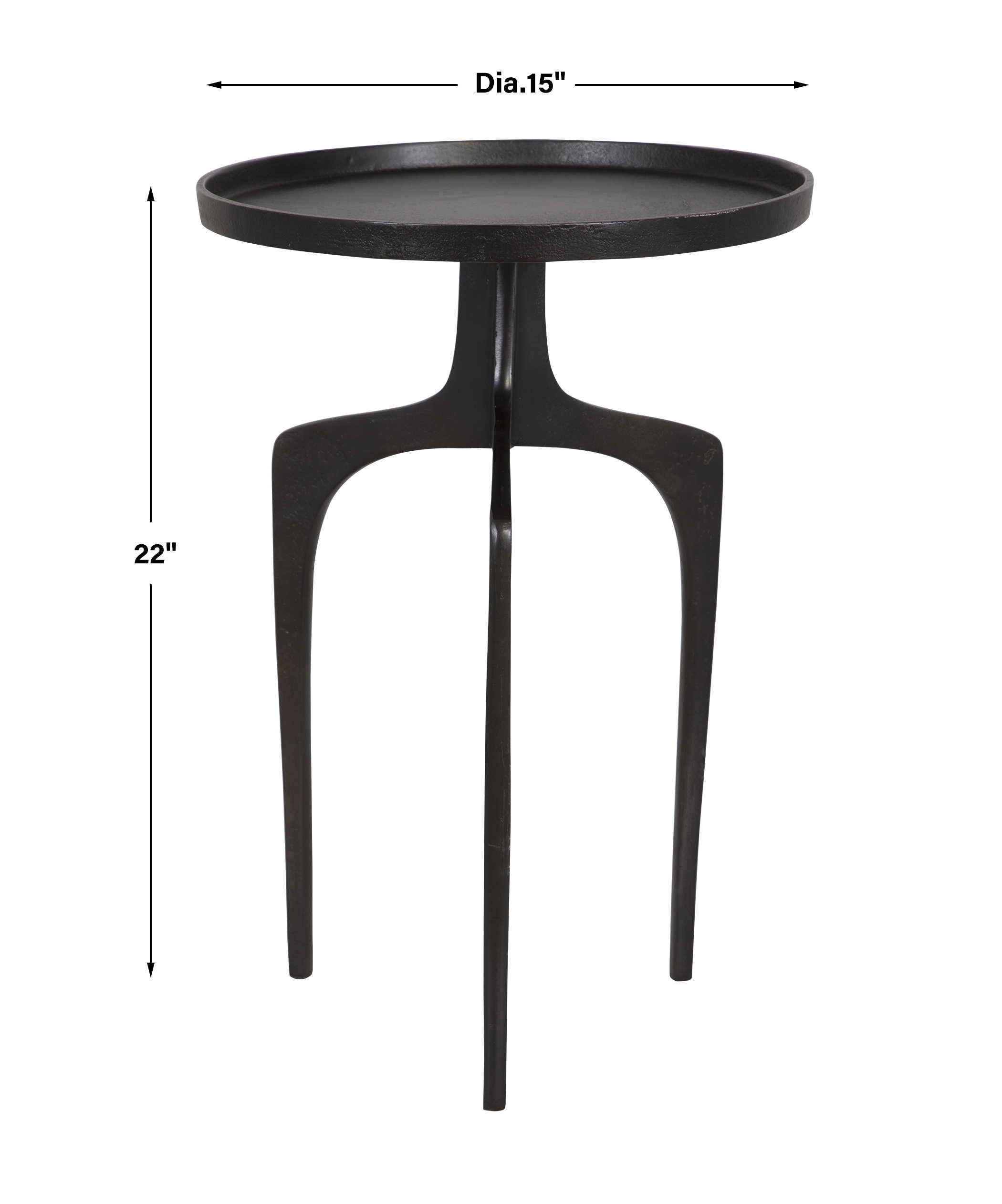 BLACK END TABLE ACCENT FURNITURE