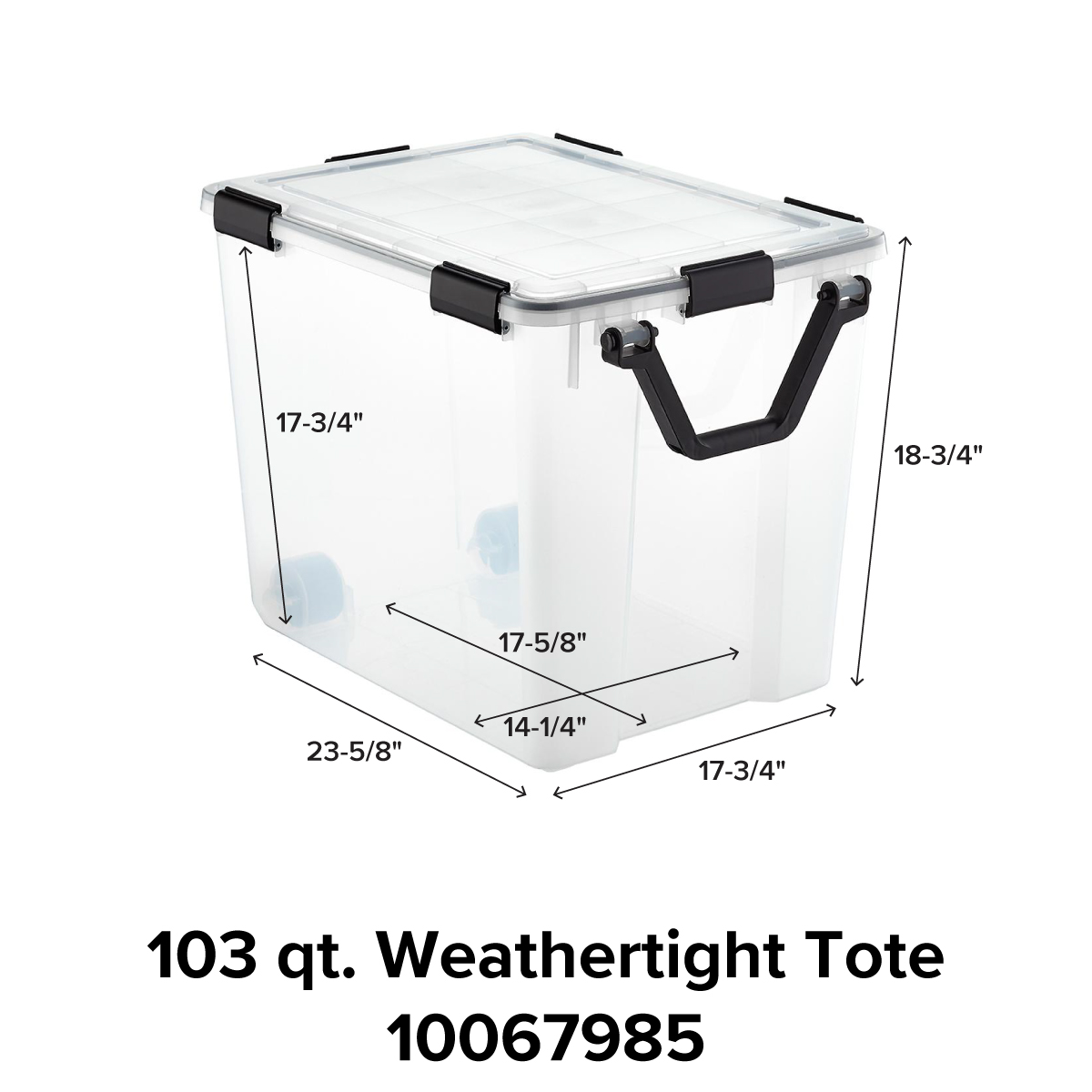 103 qt Weathertight Tote with Wheels