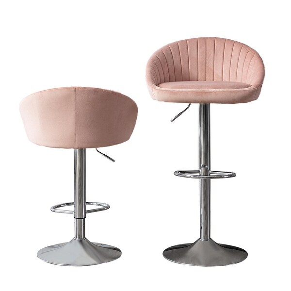 Bar Stools with Back and Footrest Counter Height ( Set of 2 )