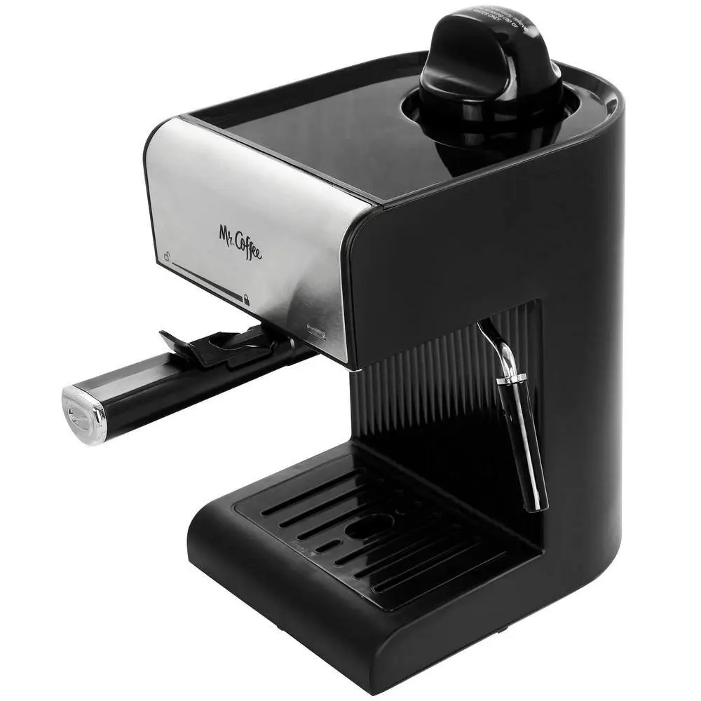 Mr. Coffee 2.5-Cup Black Drip Coffee Maker Steam Espresso Machine Cappuccino and Latte 985118230M