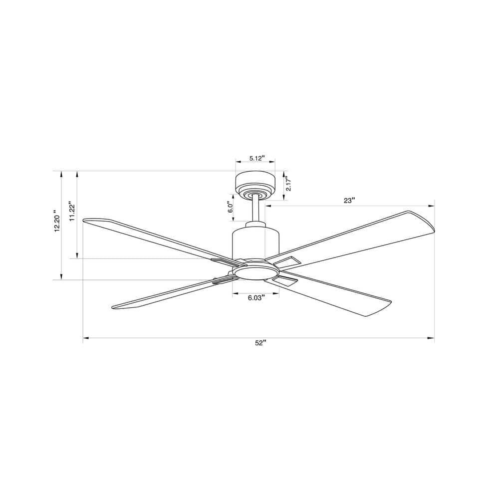 Lucci Air Climate 52 in Black DC Ceiling Fan with Remote Control