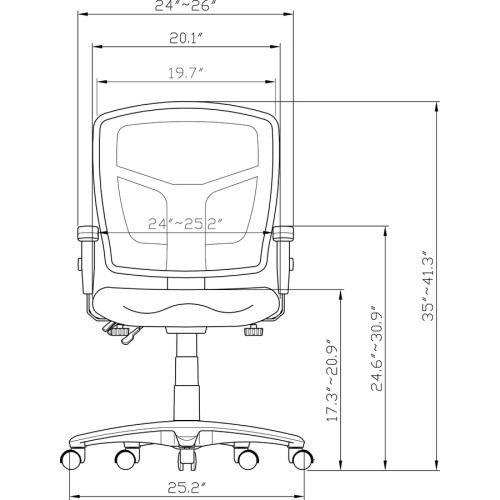 Lorell Accord Mid-Back Task Chair (66125)