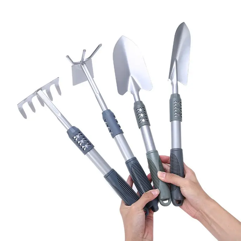 Mini Garden Tool Hand Planting Tools Shovel Rake Sickle Double Head Hoe Small Shovel Rake Spade Wood Handle Planting Tools