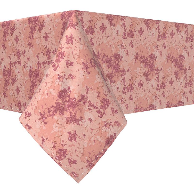 Square Tablecloth， 100% Polyester， 54x54， Pink Marble Texture