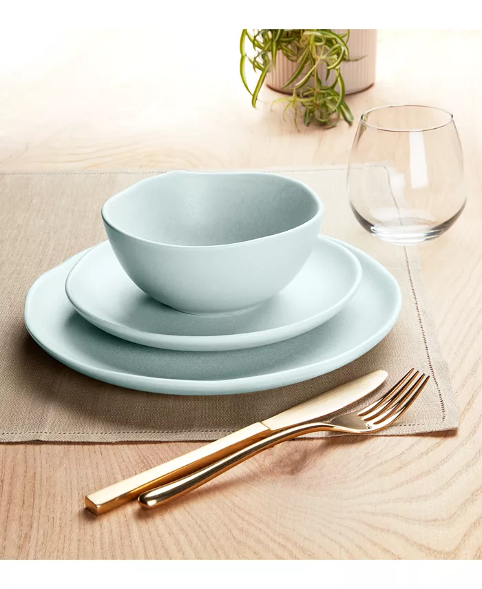 Oake Blue 12-Pc. Dinnerware Set