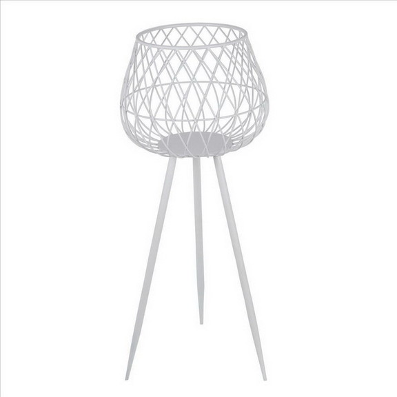 Benjara BM241061 29.5'' Dome Lattice Metal Planter...