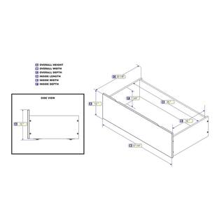 AFI Urban Twin-Full White Bed Drawers AE663132