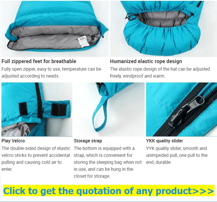 Sleeping Bag Camping Hike Lightweight Ultra Soft High Quality Down 800 Fill Sleeping Bag