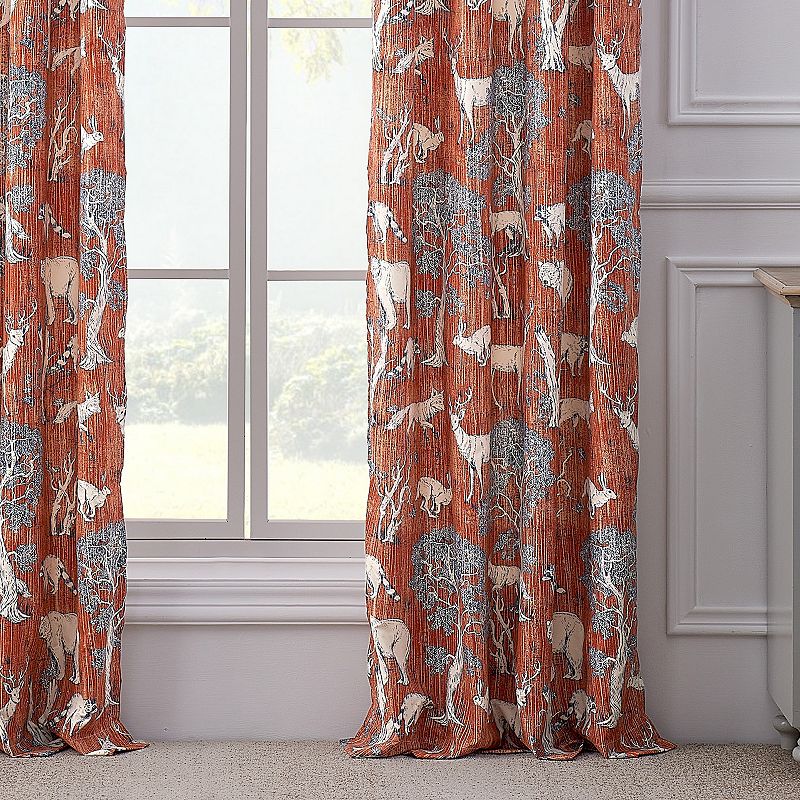 Barefoot Bungalow 2-pack Menagerie Window Curtain Set