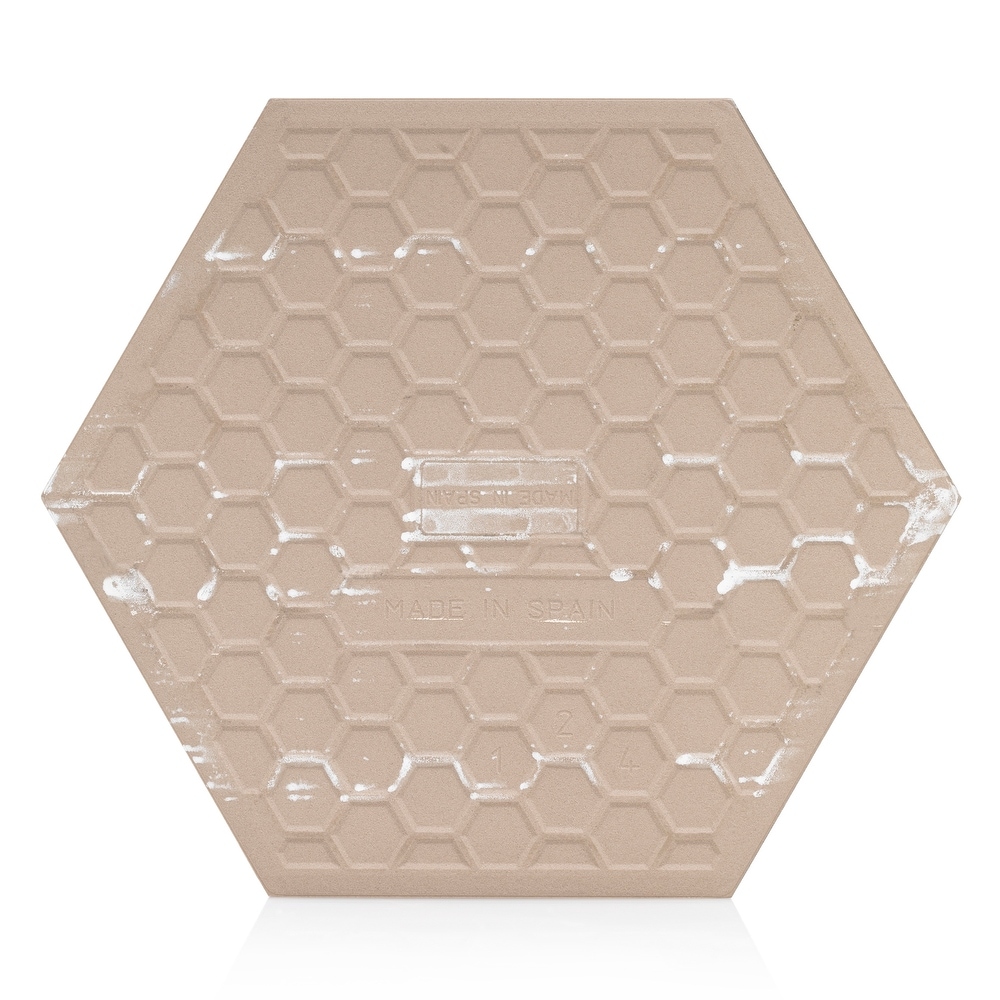 Industry Tile 9x10 Hexagon Black Porcelain Floor /Wall Tile (8.03 Sq Ft /16 pcs box)