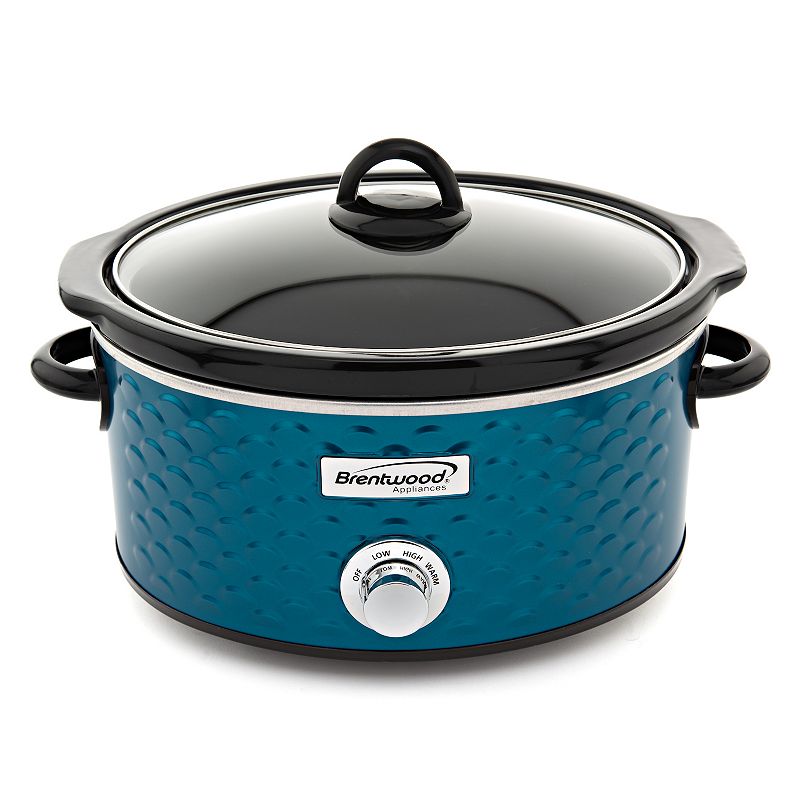 Brentwood Scallop Pattern 4.5 Quart Slow Cooker