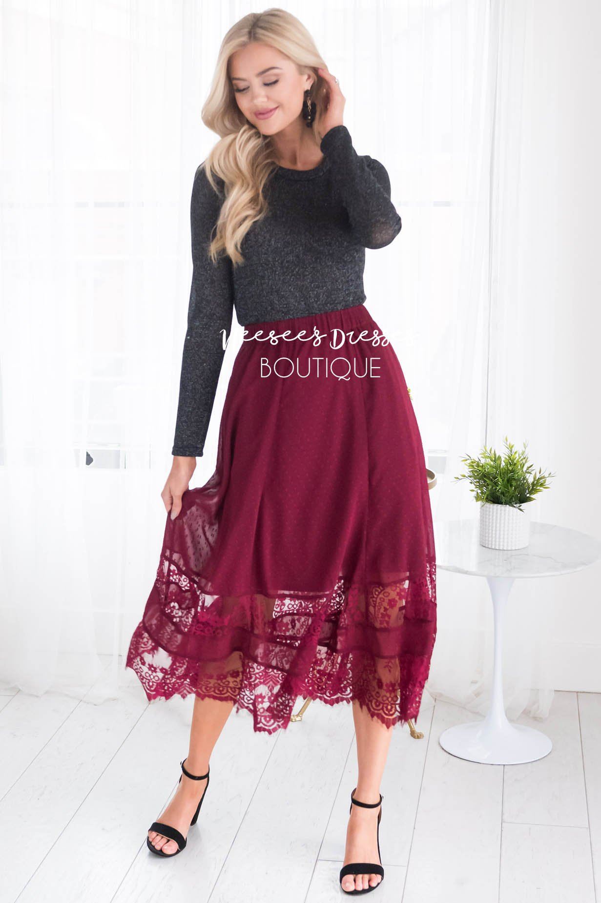 Sheer Joy Lace Skirt