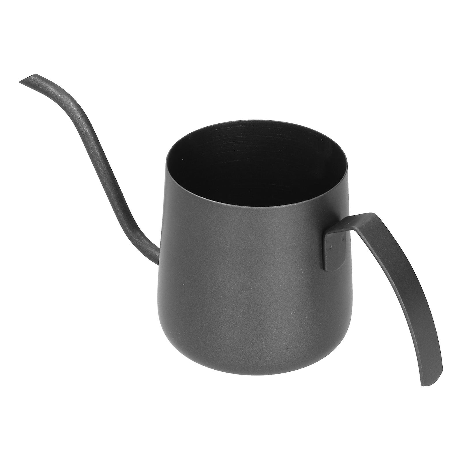 304 Stainless Steel Ptfe Gooseneck Kettle With Inner Scale Pour Over Coffee Pot For Home250ml Black